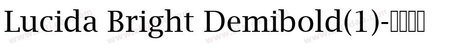 Lucida Bright Demibold(1)字体转换